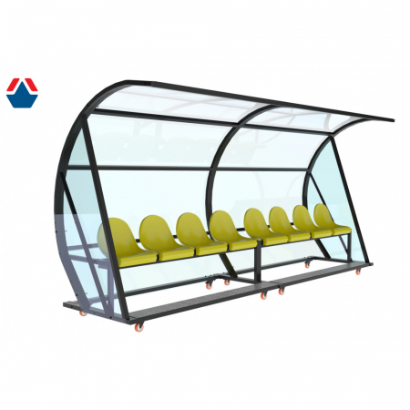 Скамейка для запасных игроков мобильная на 8 мест